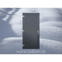 Vchodové dvere Full Panel antracit pravé 98x200 cm